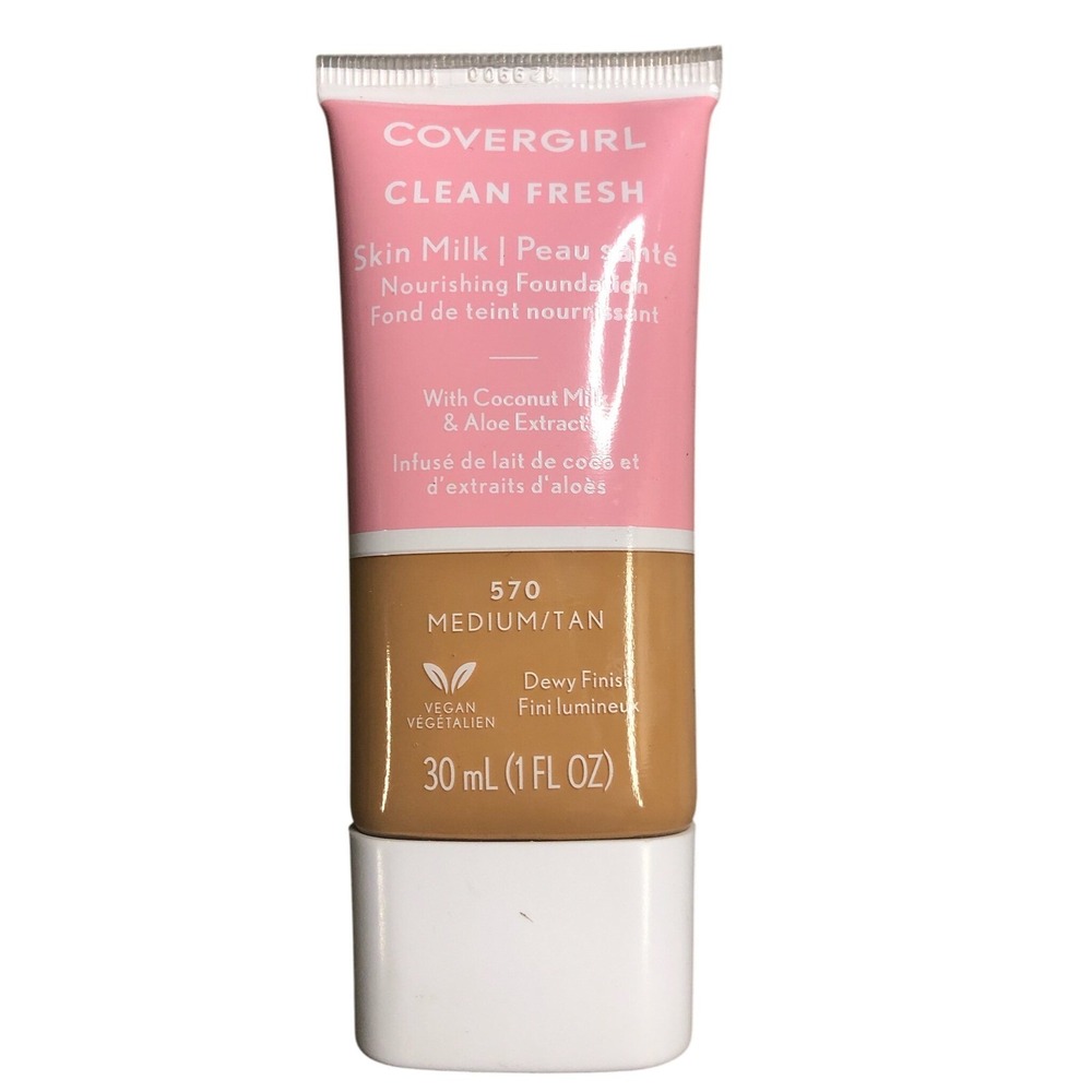 COVERGIRL Clean Fresh Skin Milk Nourishing Foundation 570 Medium Tan Dewy Finish